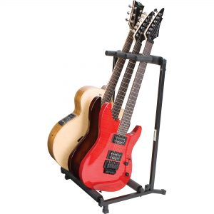 3-Guitar Folding Stand Black - PLMS3