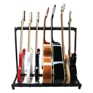 7-Guitar Folding Stand Black - PLMS7