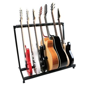 7-Guitar Folding Stand Black - PLMS7