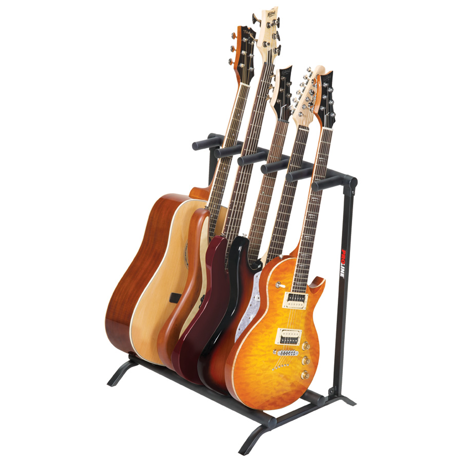 5-Guitar Folding Stand Black - PLMS5